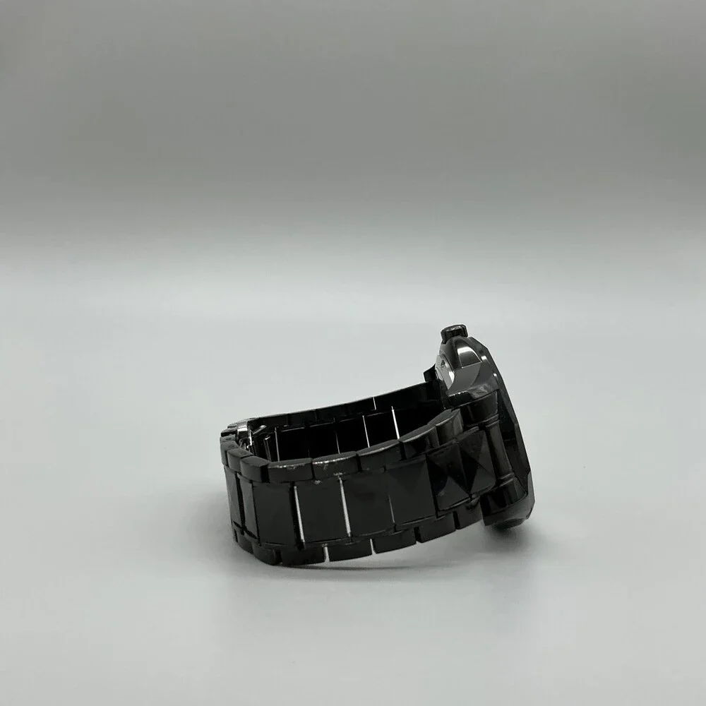 JSDUN Mens Watch 42mm Black Dragon Skeleton Dial Stainless Bracelet Automatic
